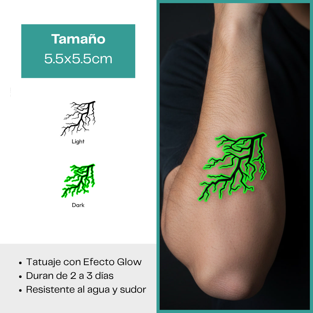 Tatuajes Temporales Luminosos Colección Tribal & Fantasy | Duran 2–3 días