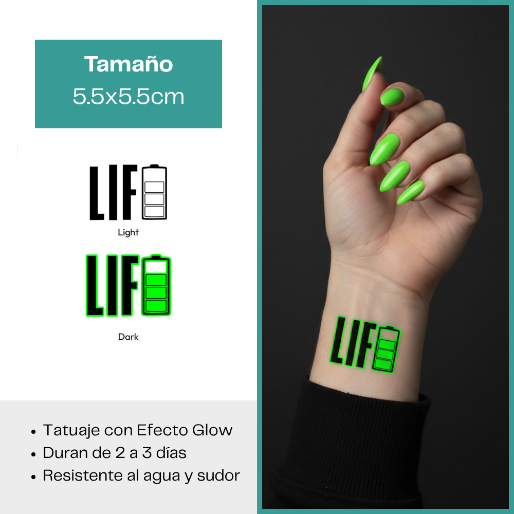 Tatuajes Temporales Luminosos Colección Streetwear & Viral | Duran 2–3 días