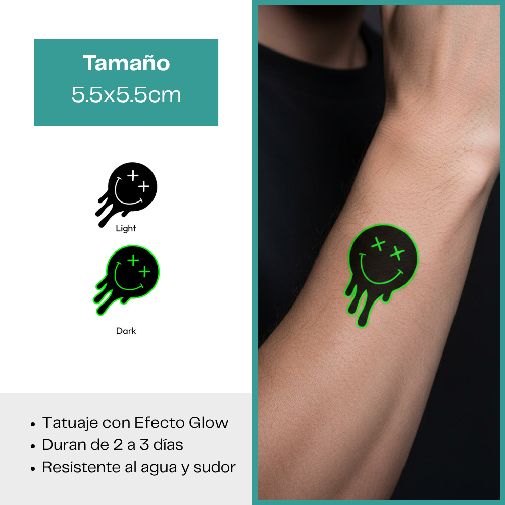 Tatuajes Temporales Luminosos Colección Streetwear & Viral | Duran 2–3 días