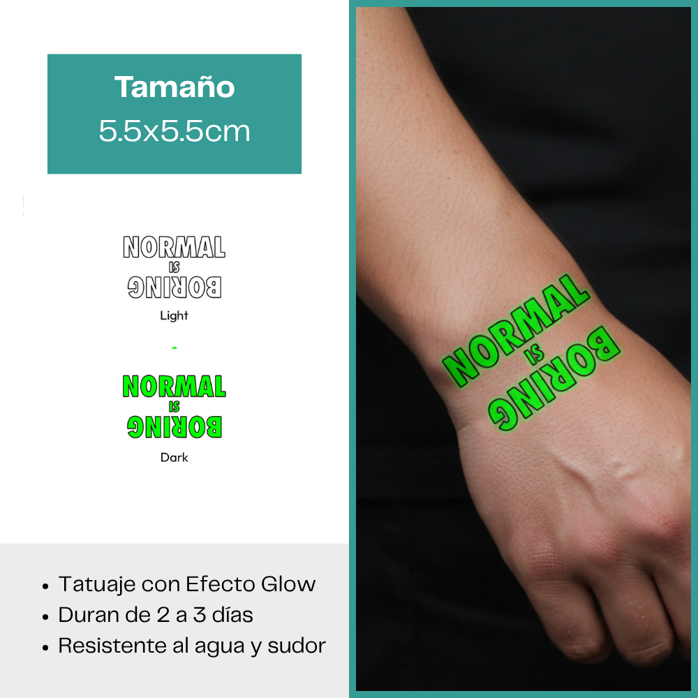 Tatuajes Temporales Luminosos Colección Streetwear & Viral | Duran 2–3 días