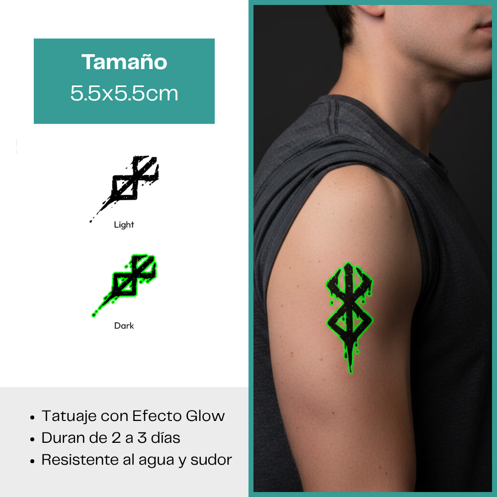 Tatuajes Temporales Luminosos Colección Tribal & Fantasy | Duran 2–3 días
