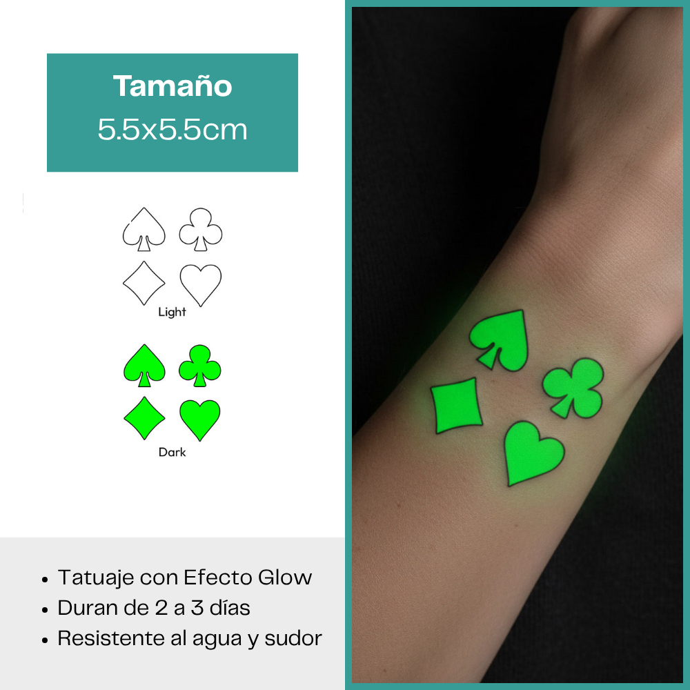 Tatuajes Temporales Luminosos Colección Místico & Simbólico | Duran 2–3 días