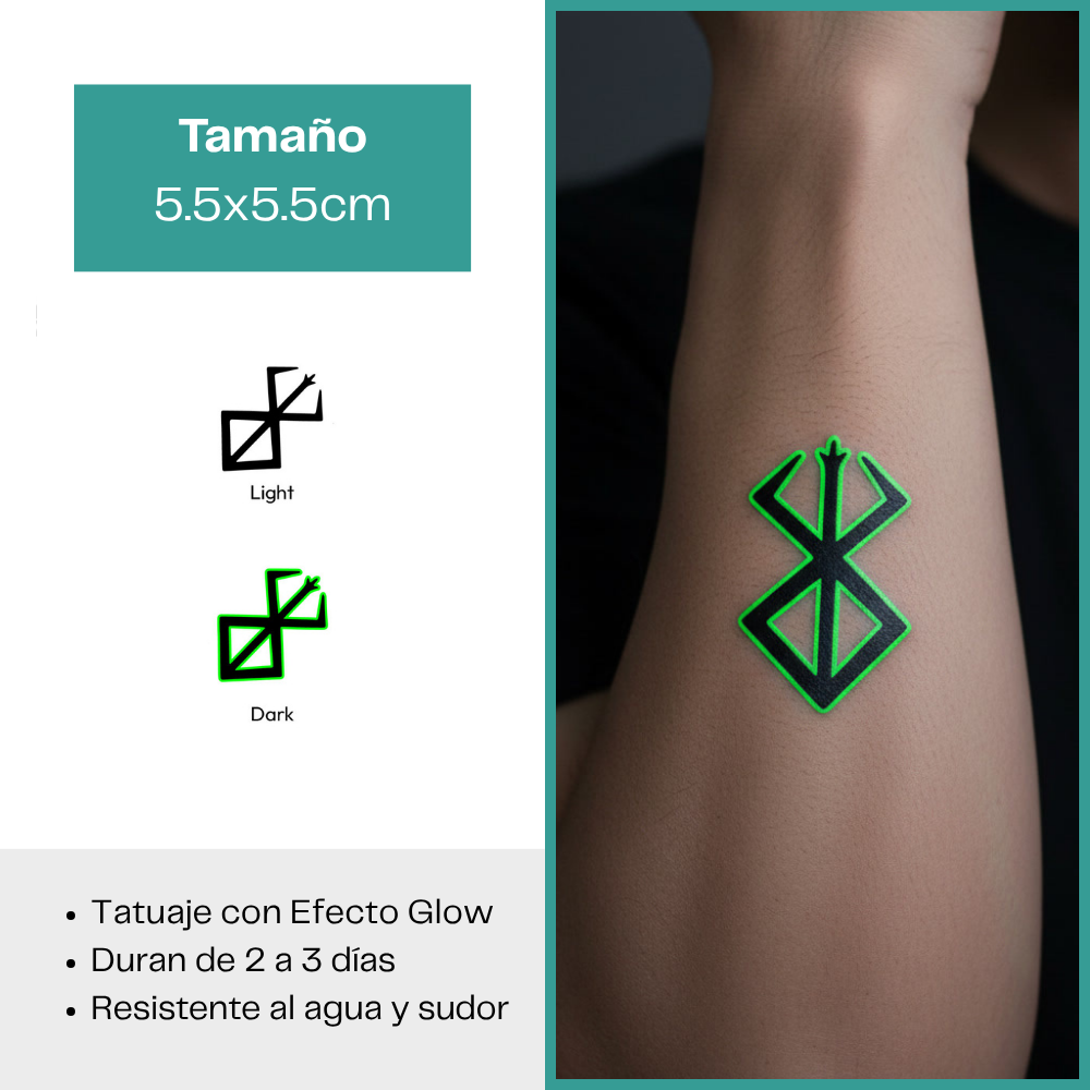 Tatuajes Temporales Luminosos Colección Tribal & Fantasy | Duran 2–3 días