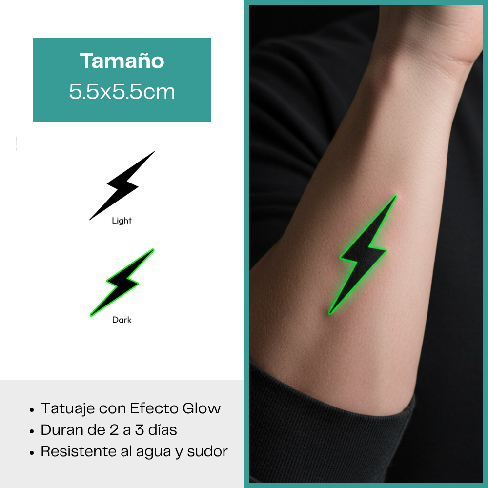 Tatuajes Temporales Luminosos Colección Tribal & Fantasy | Duran 2–3 días
