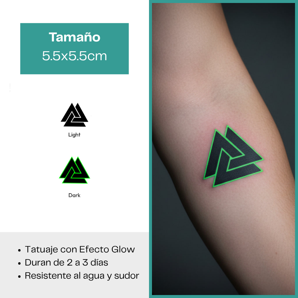 Tatuajes Temporales Luminosos Colección Místico & Simbólico | Duran 2–3 días