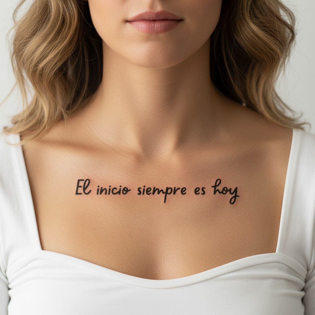 Pack Tatuajes Temporales Lettering Inspirador
