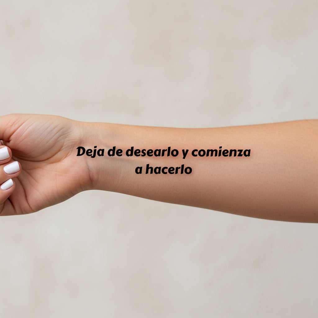 Pack Tatuajes Temporales Frases Superación