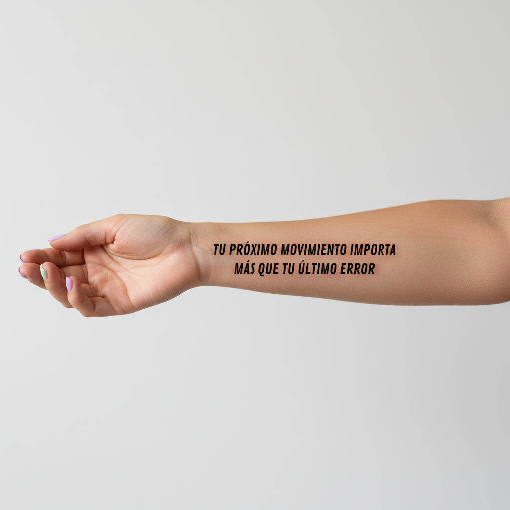 Pack Tatuajes Temporales Frases Acción