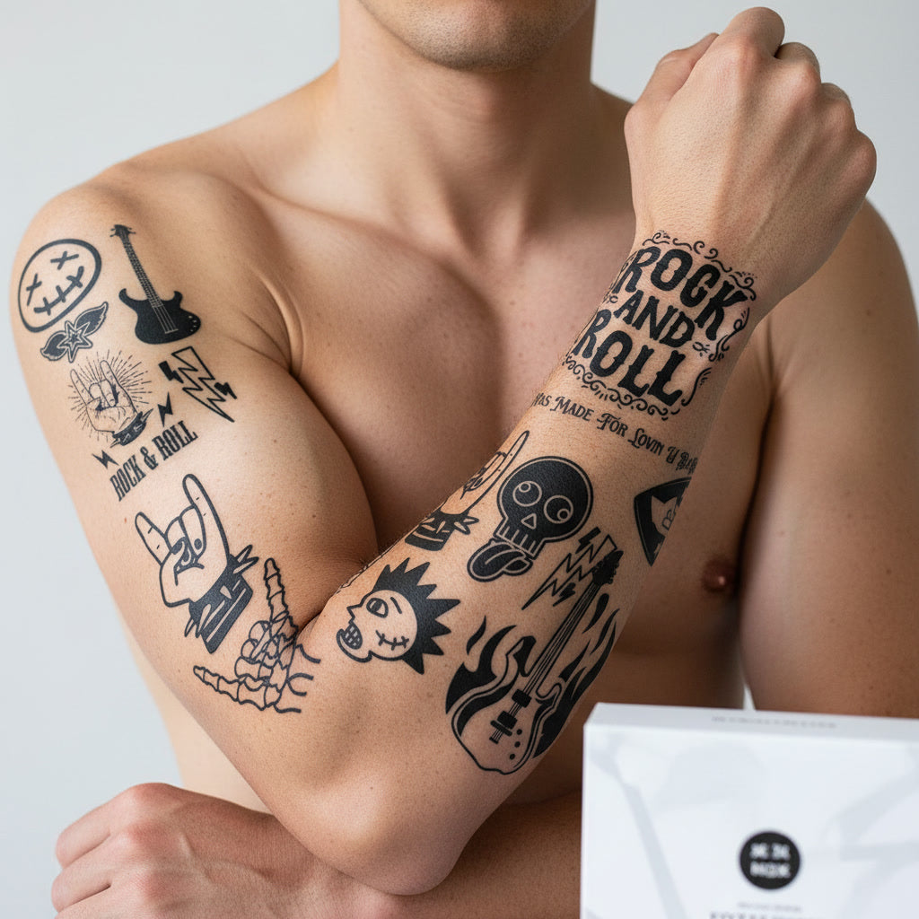 Pack Tatuaje Temporal Rock Roll