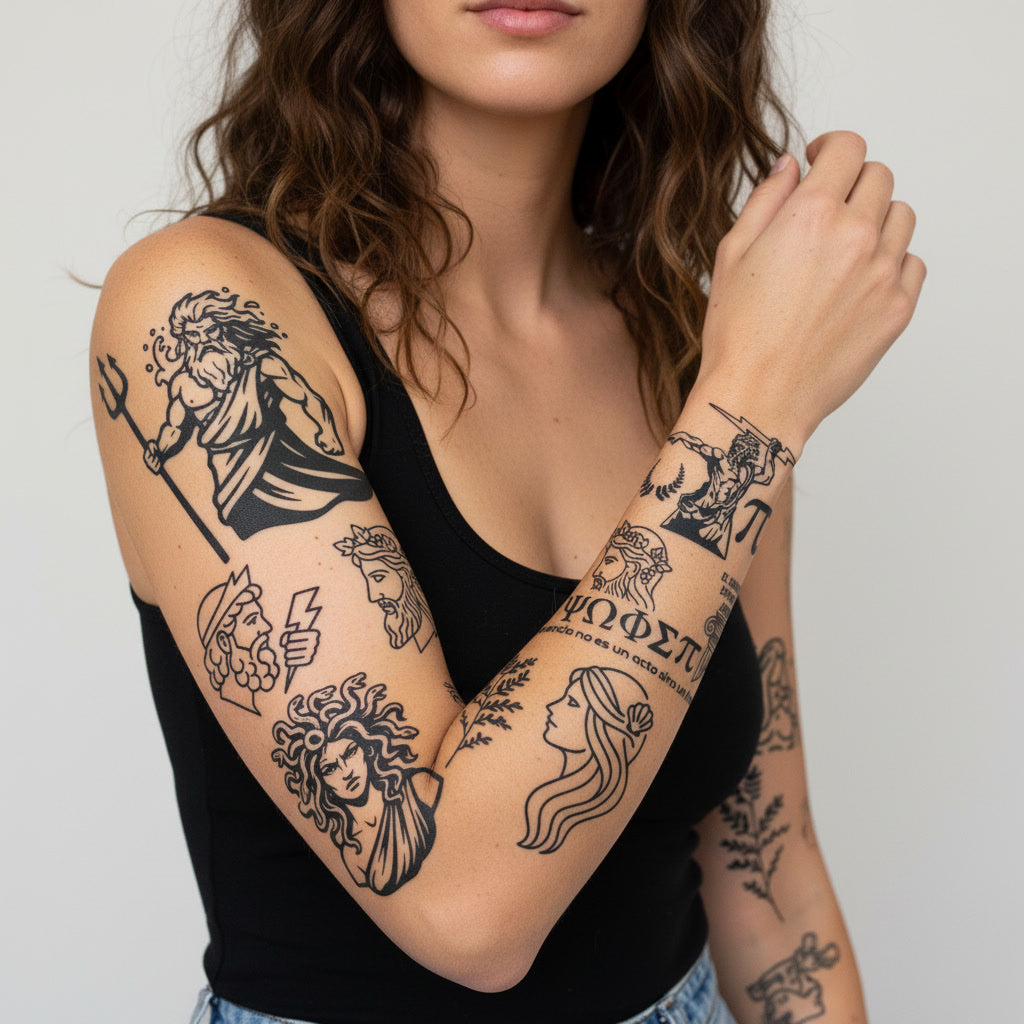 Pack Tatuaje Temporal Mitología Griega
