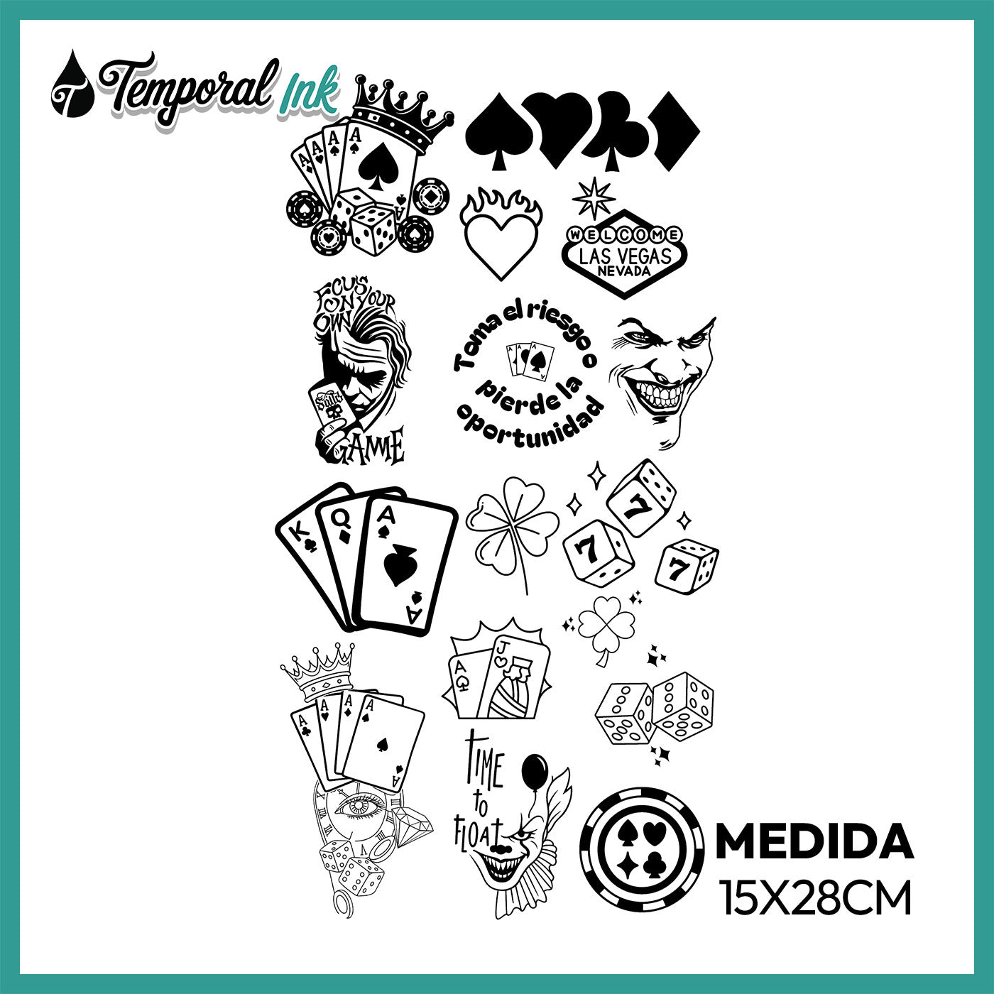 Pack Tatuaje Temporal Casino Vegas