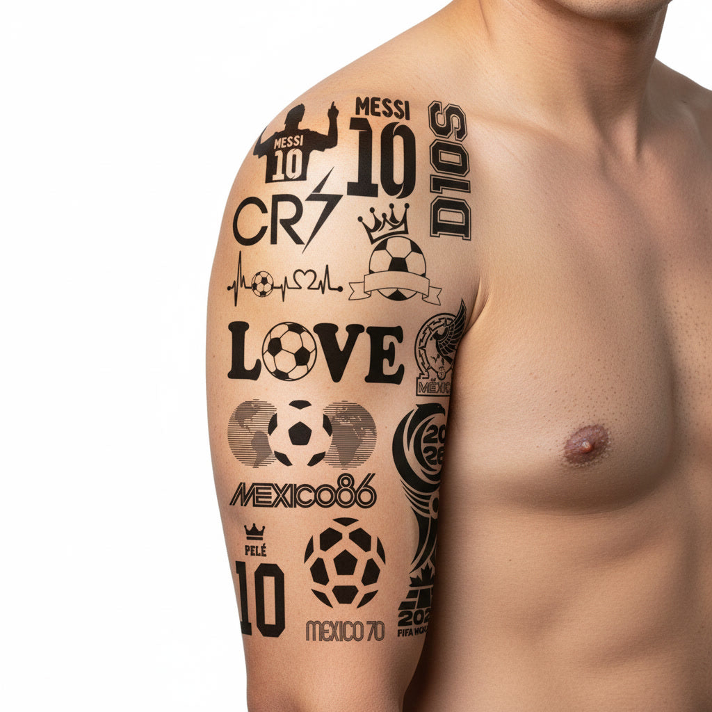 Pack Tatuaje Temporal Futbol Ídolos