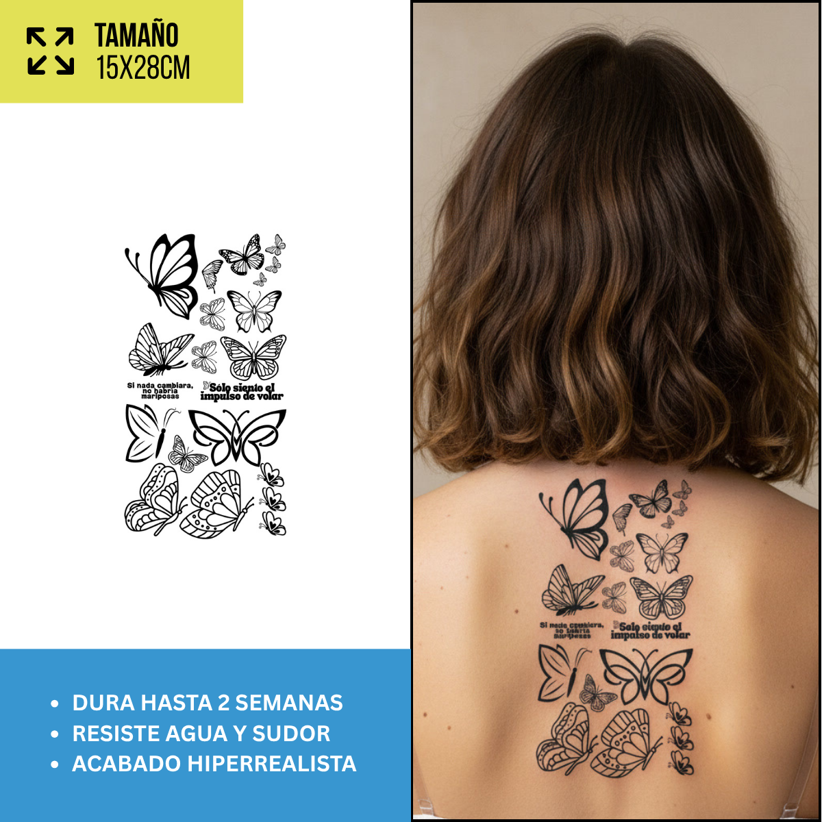 Tatuajes Temporales Animales y Fine Line | Pack recortables