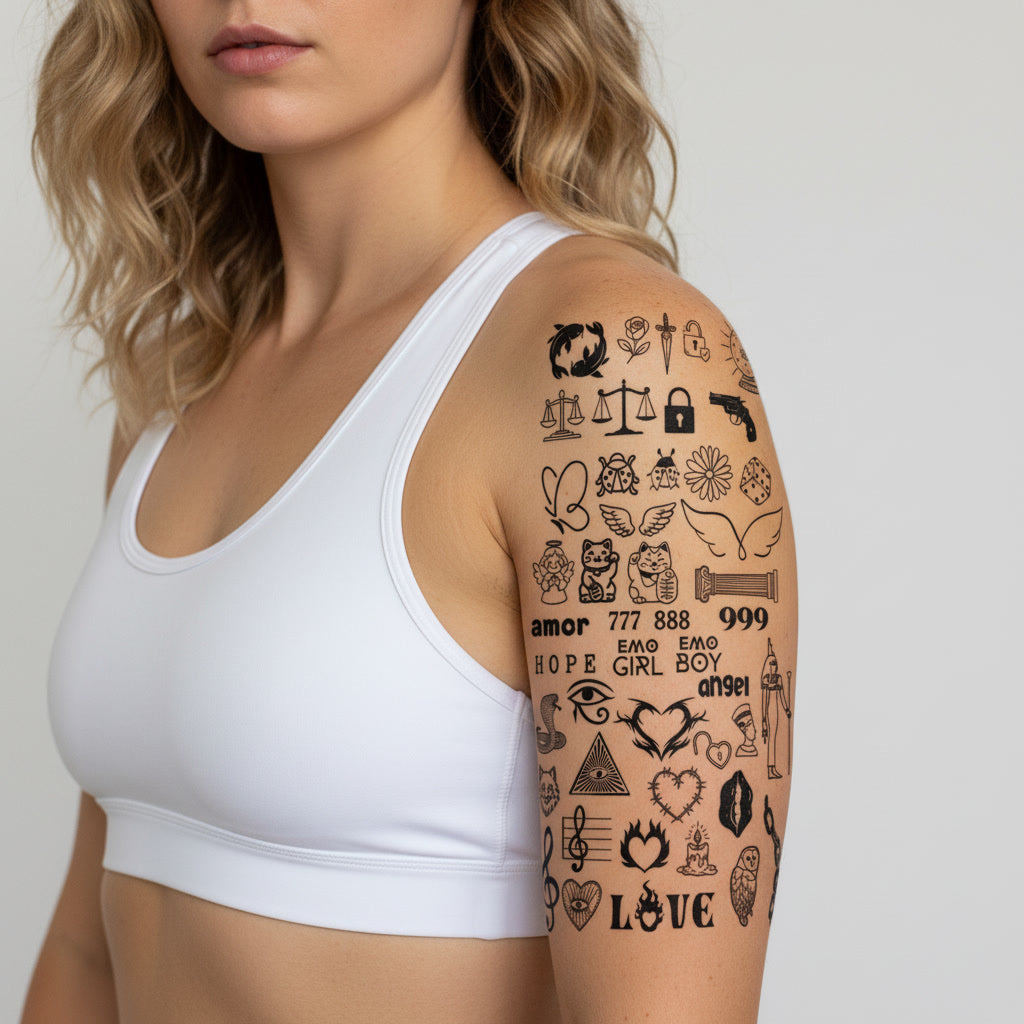 Pack Tatuaje Temporal Símbolos Místicos