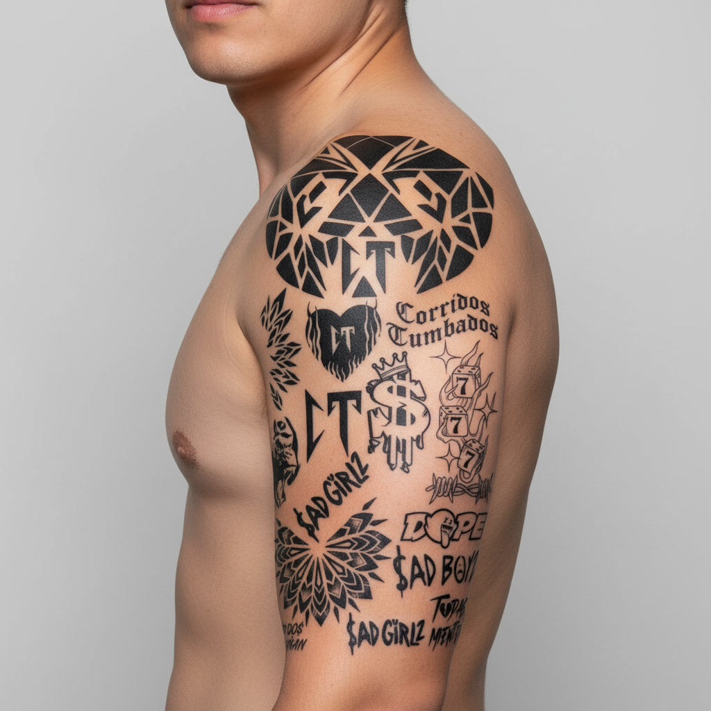 Pack Tatuaje Temporal Corridos Tumbados