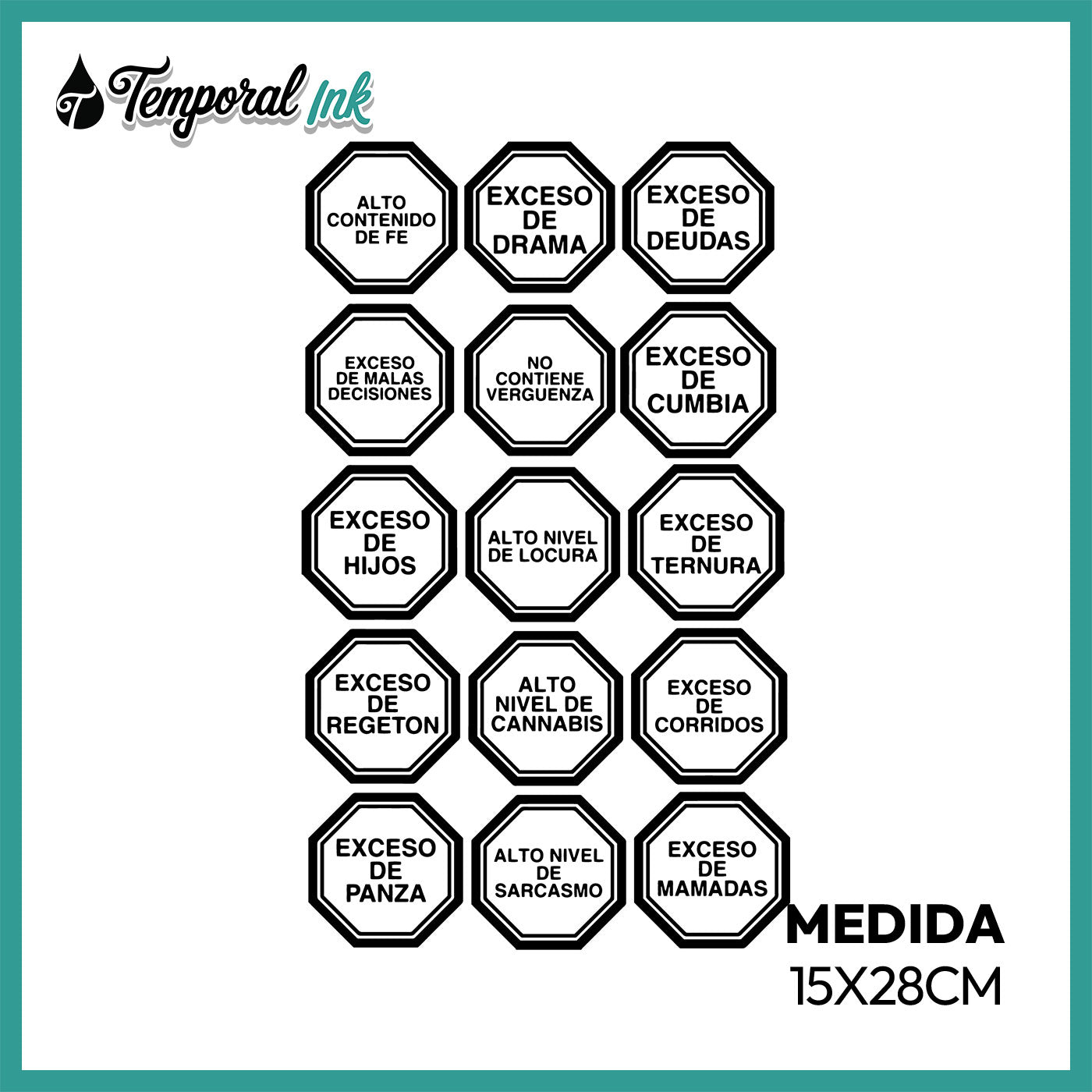 Pack Tatuaje Temporal Excesos Urbanos