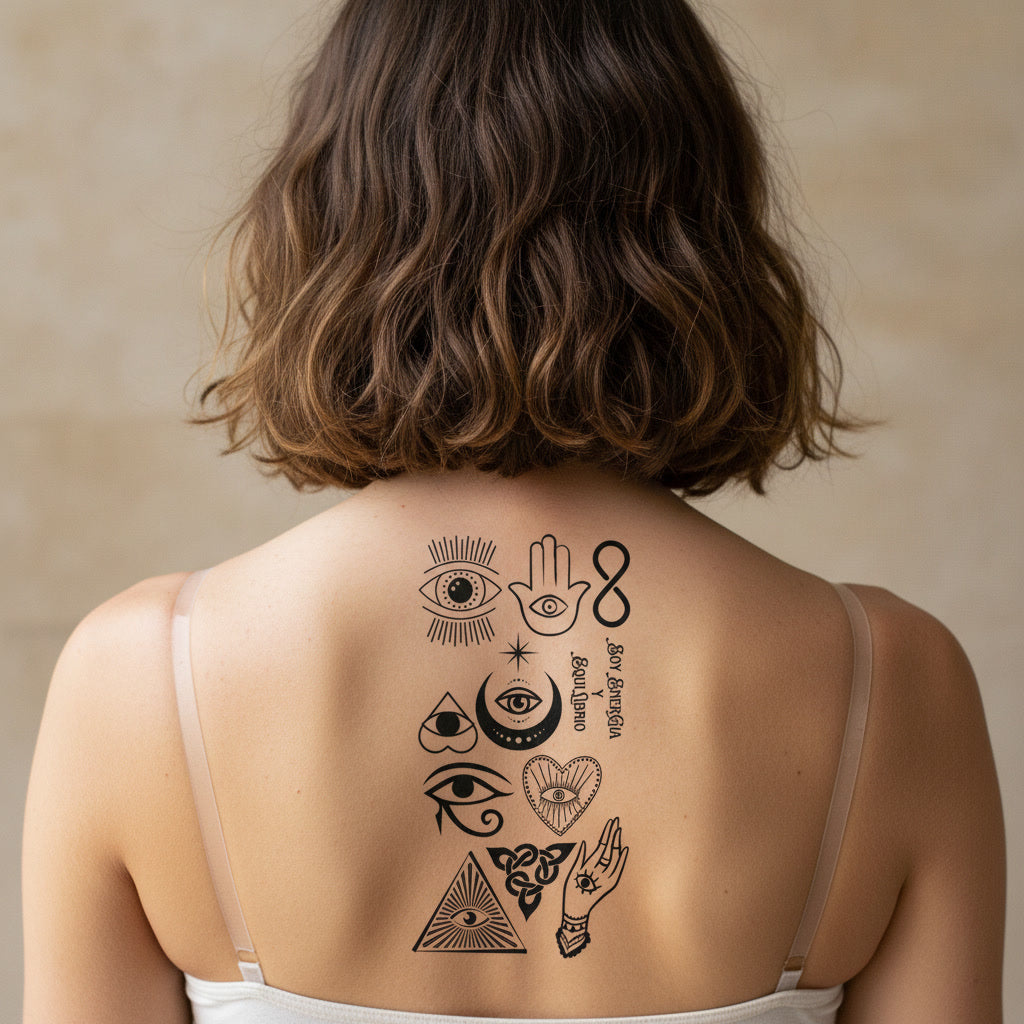 Pack Tatuaje Temporal Ojos Místicos