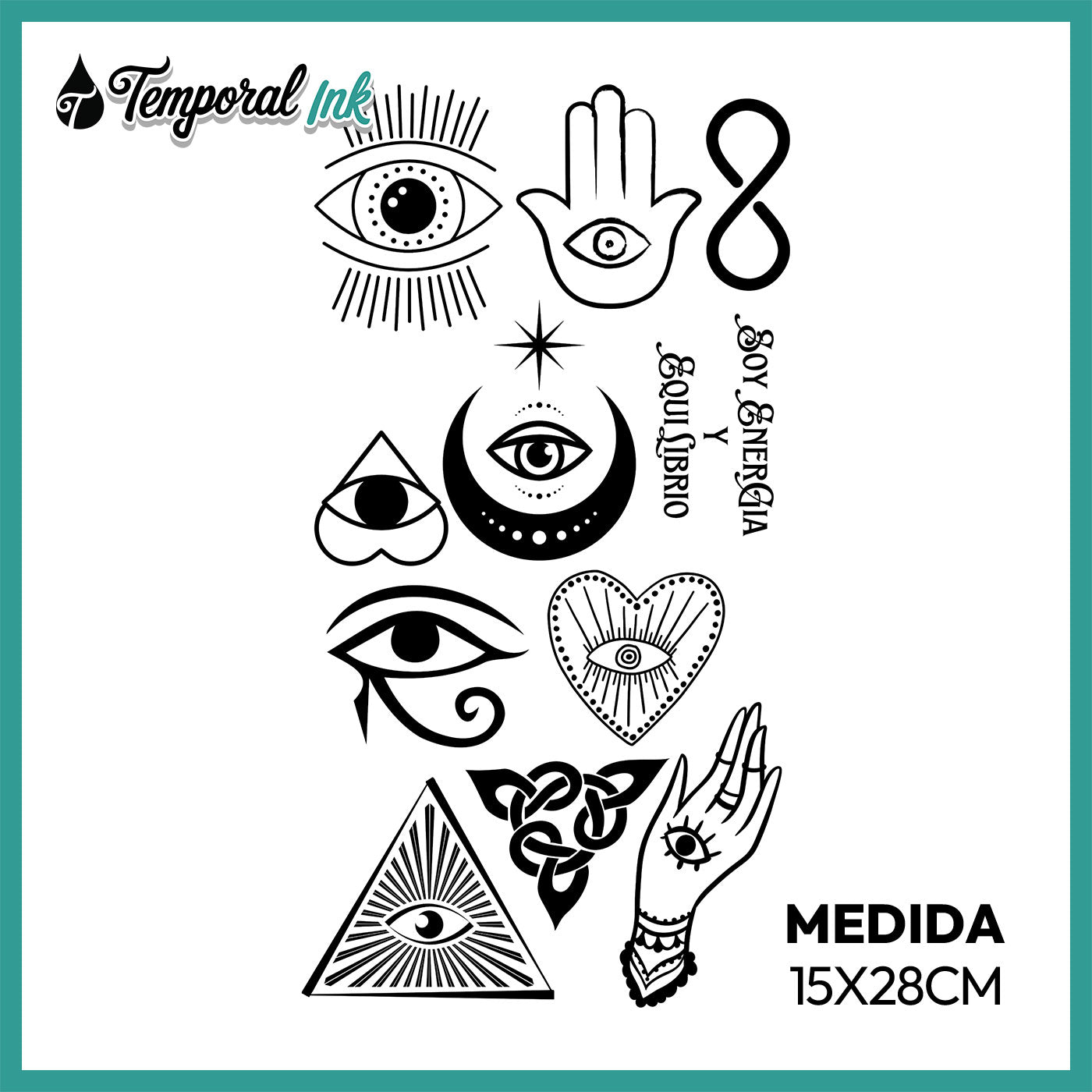 Pack Tatuaje Temporal Ojos Místicos