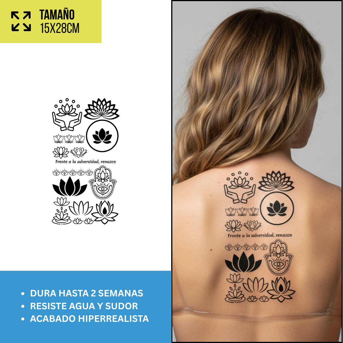 Tatuajes Temporales Místicos y Celestiales | Pack recortables