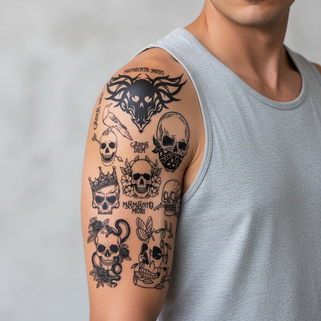 Pack Tatuaje Temporal Memento Mori