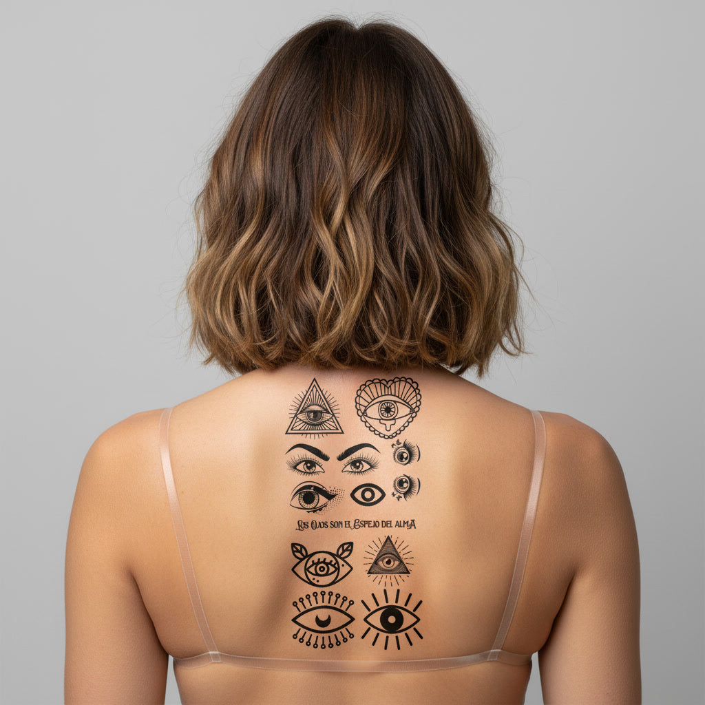 Pack Tatuaje Temporal Ojos Alma