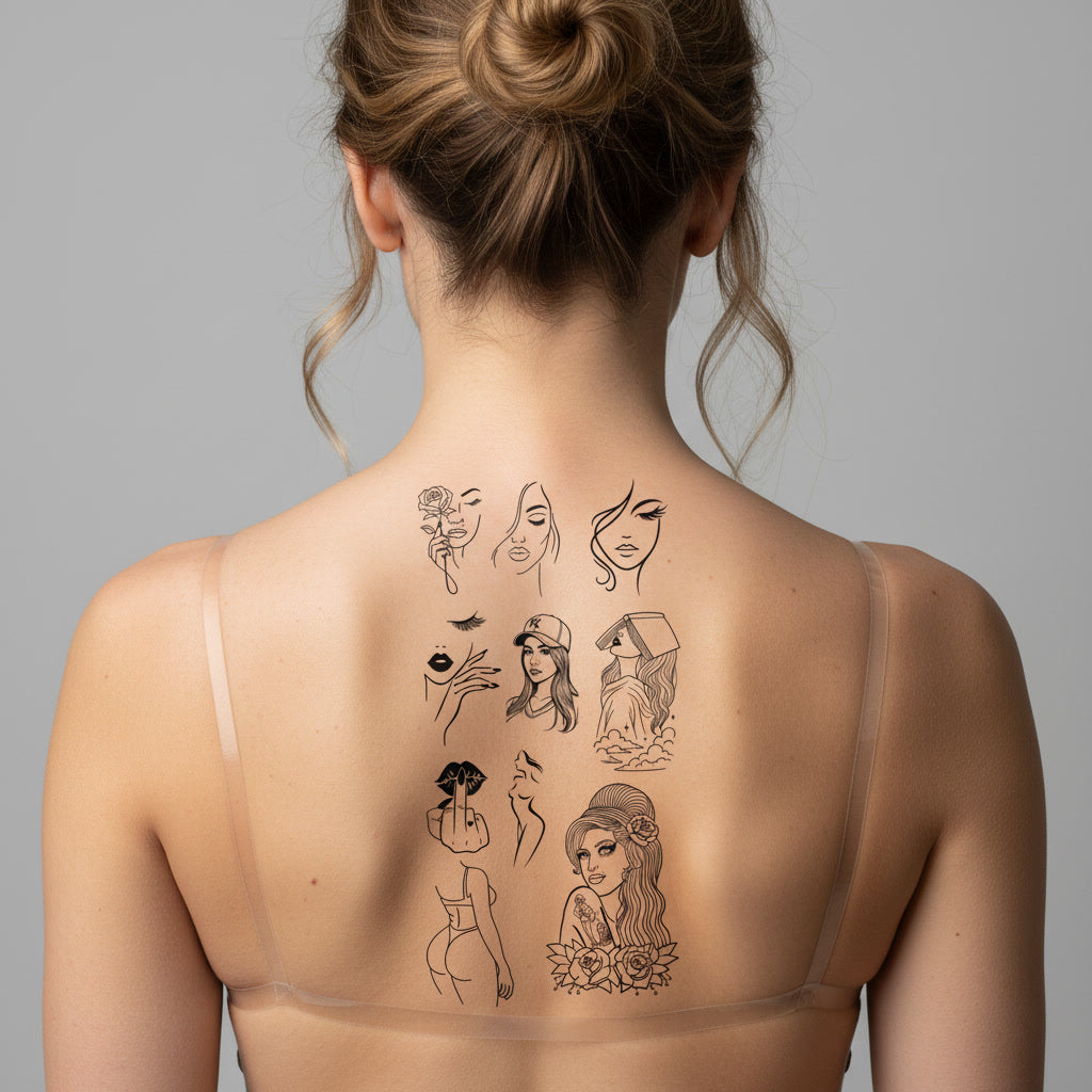 Pack Tatuaje Temporal Belleza Femenina
