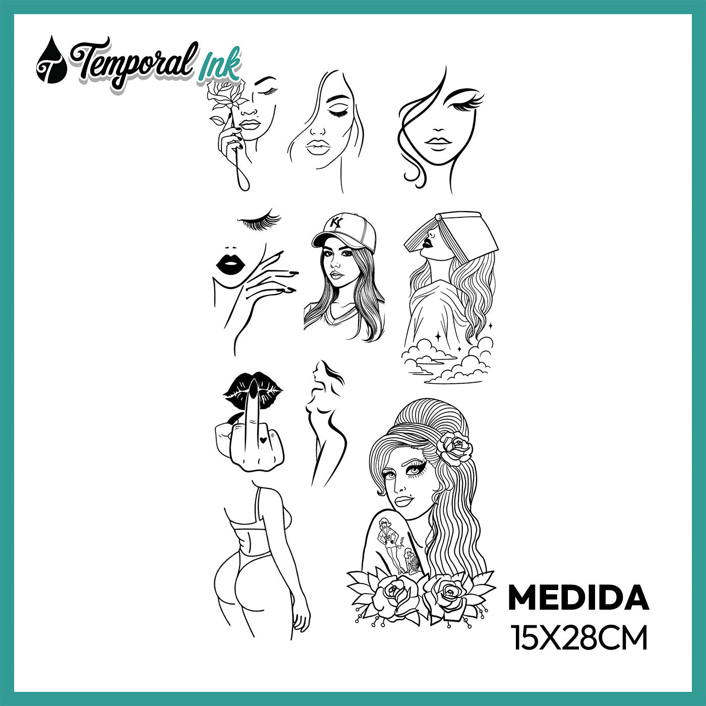 Pack Tatuaje Temporal Belleza Femenina