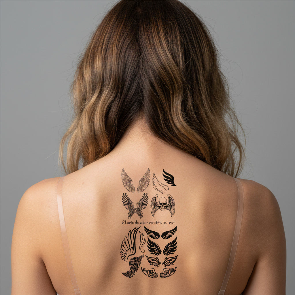 Pack Tatuaje Temporal Alas Libertad