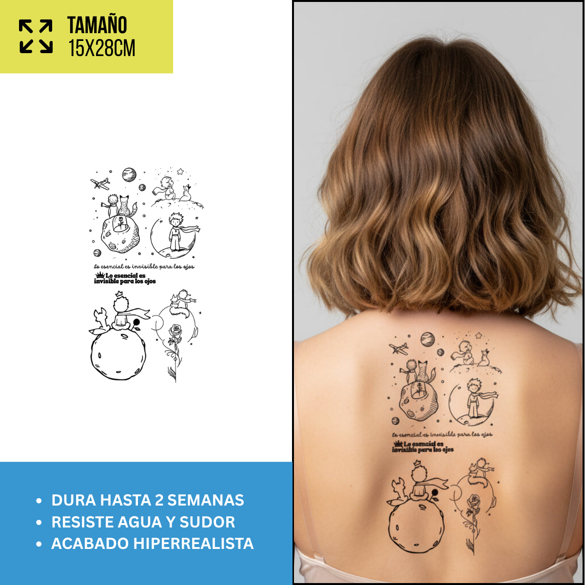 Tatuajes Temporales Místicos y Celestiales | Pack recortables