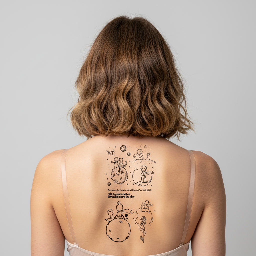Pack Tatuaje Temporal Principito Espacial