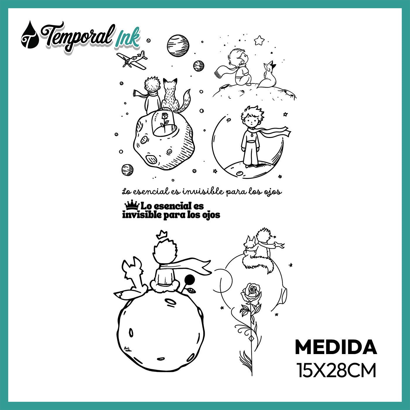 Pack Tatuaje Temporal Principito Espacial