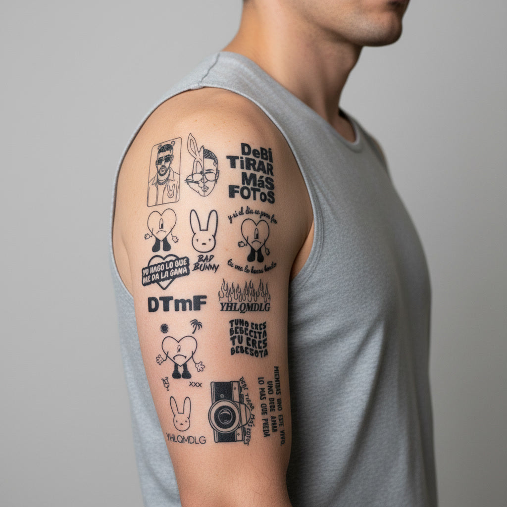 Pack Tatuaje Temporal Bad Bunny 2
