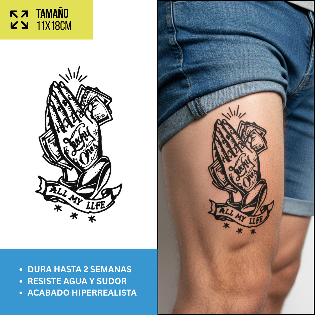 Tatuajes Temporales Místico & Espiritual | Hombre y Mujer