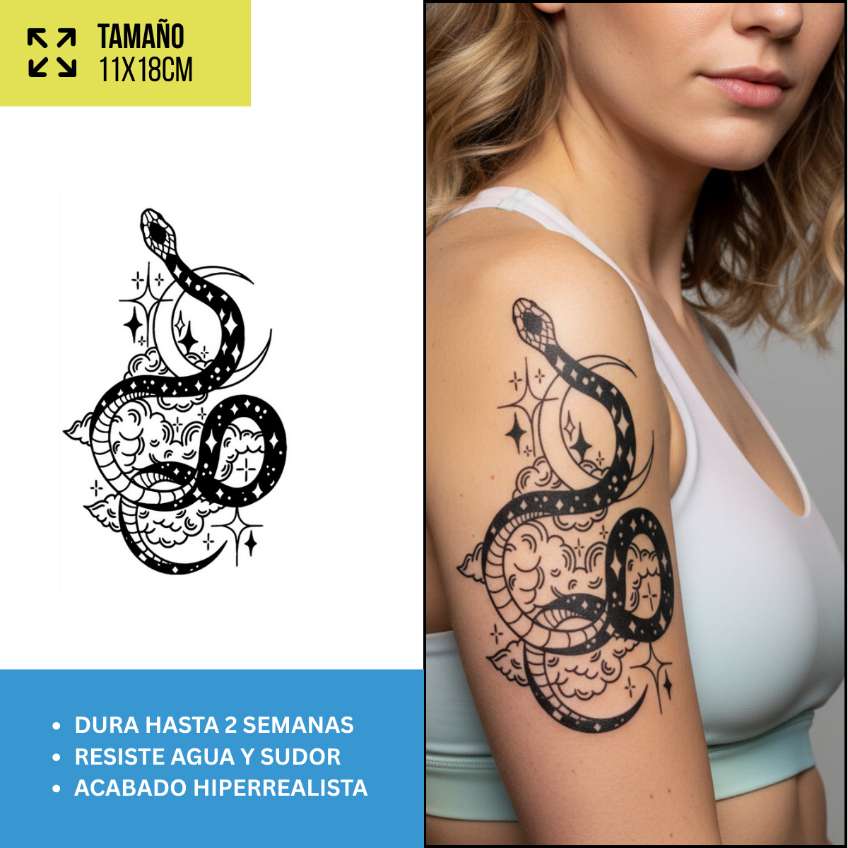 Tatuajes Temporales Geométrico & Conceptual | Hombre y Mujer