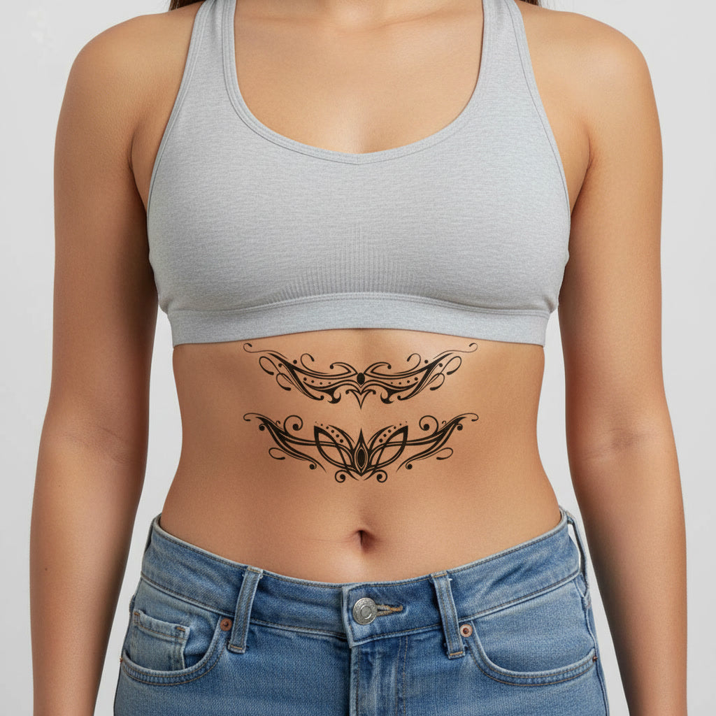Tatuaje Temporal Tribal Ornamental