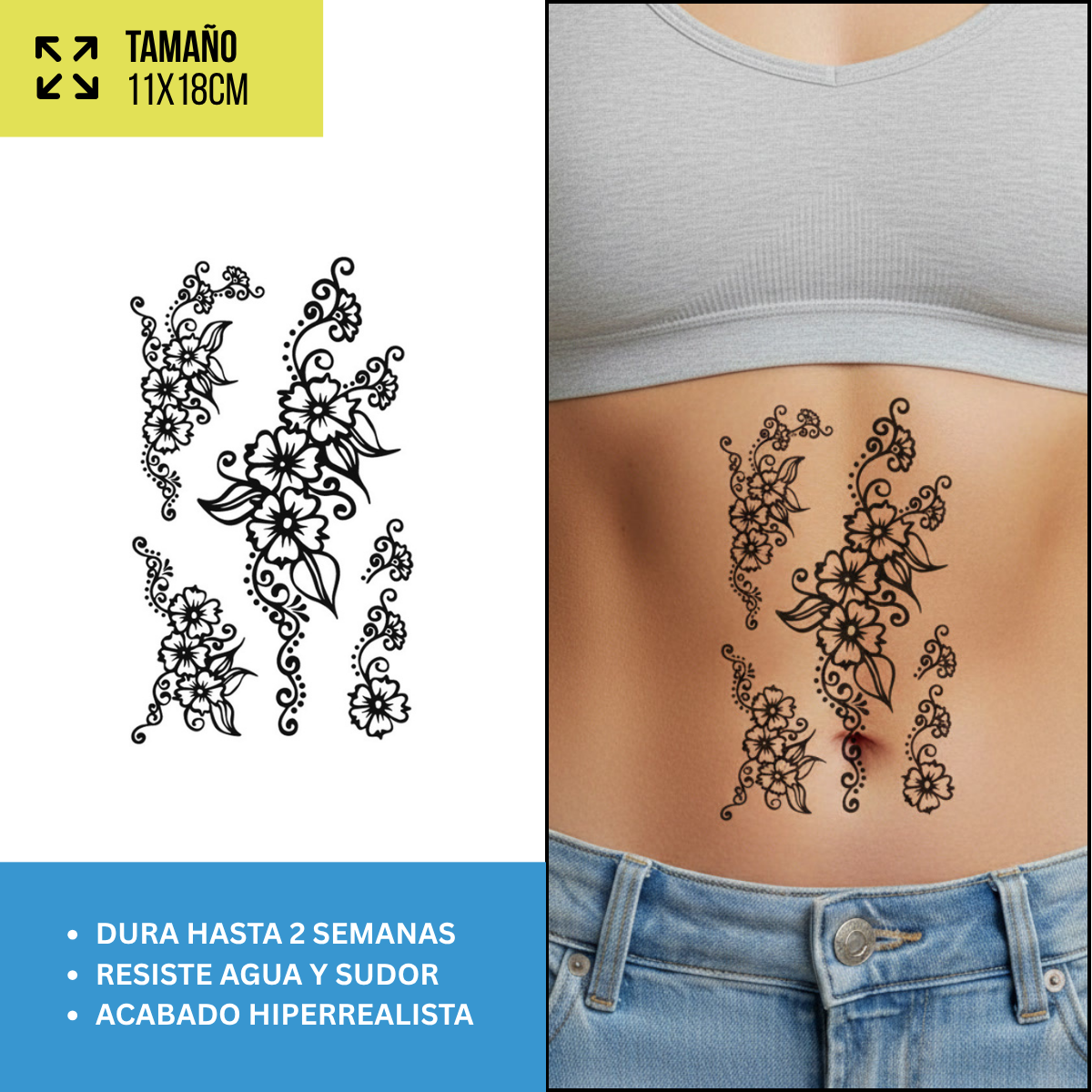 Tatuajes Temporales Mariposas & Delicados | Duran hasta 2 semanas