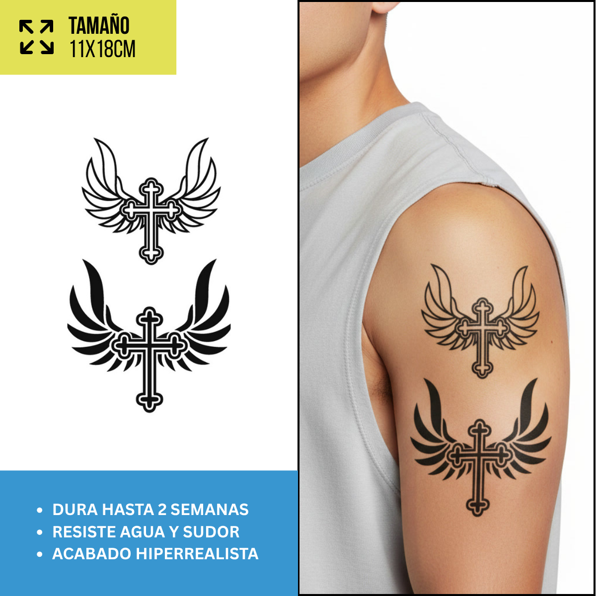 Tatuajes Temporales Geométrico & Conceptual | Hombre y Mujer