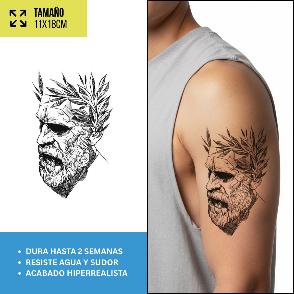 Tatuajes Temporales Dark & Calaveras | Duran Hasta 2 Semanas
