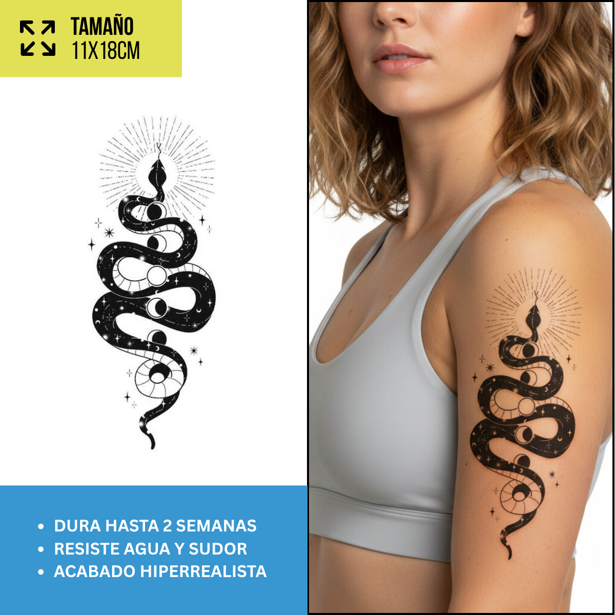 Tatuajes Temporales Geométrico & Conceptual | Hombre y Mujer