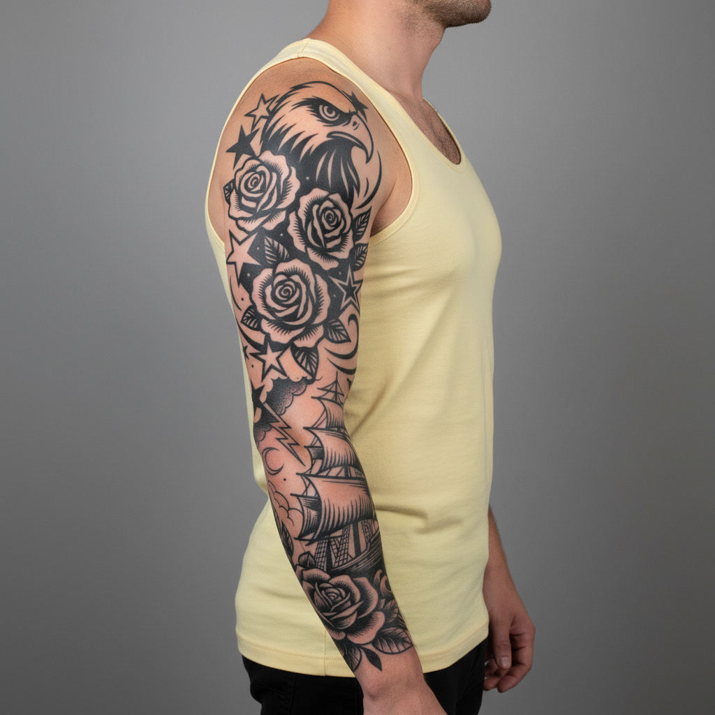 Manga Águila Náutica con Rosas