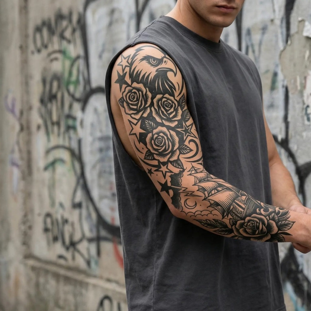 Manga Águila Náutica con Rosas