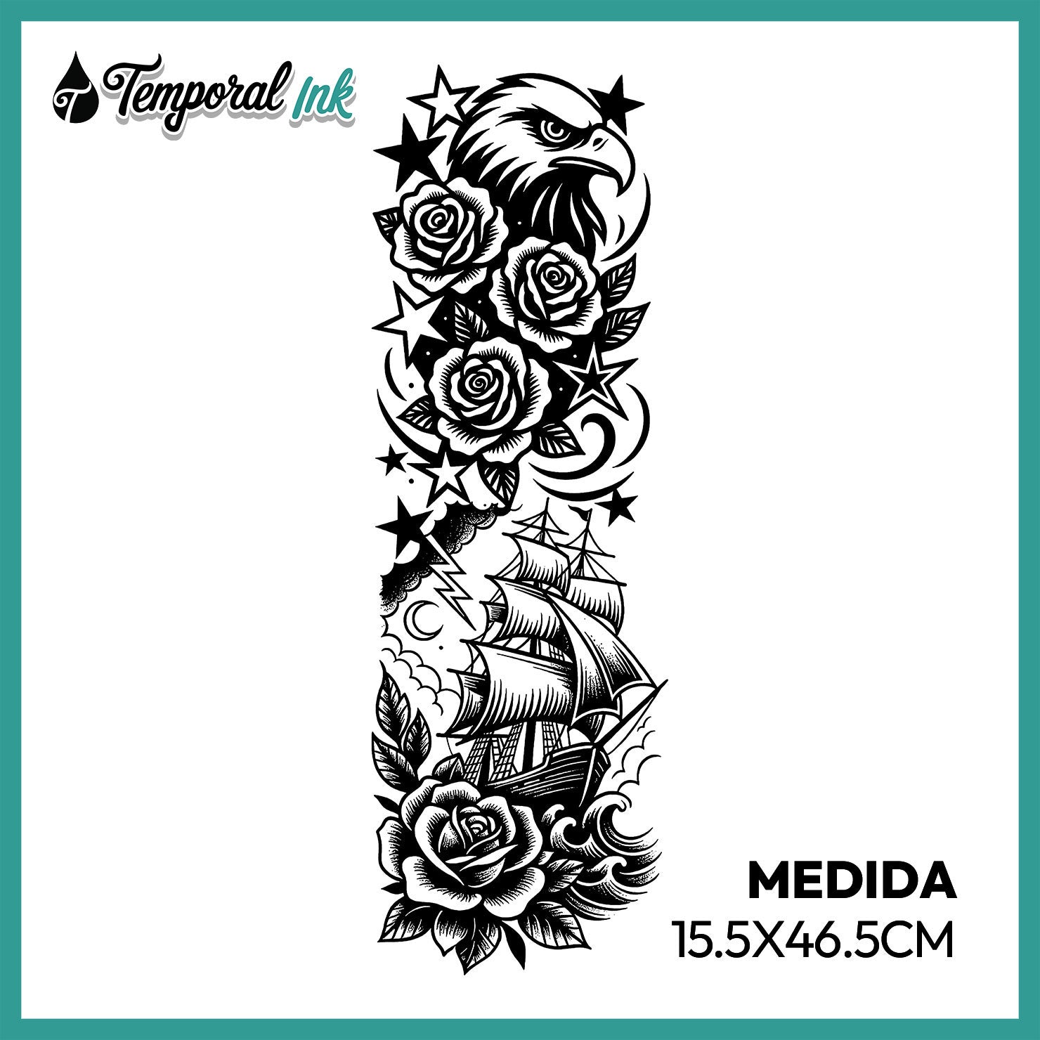 Manga Águila Náutica con Rosas