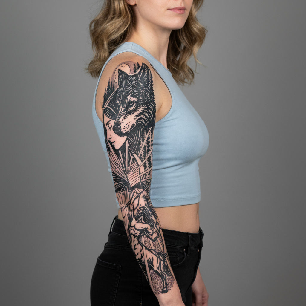 Manga Mujer y Lobo Guerrero