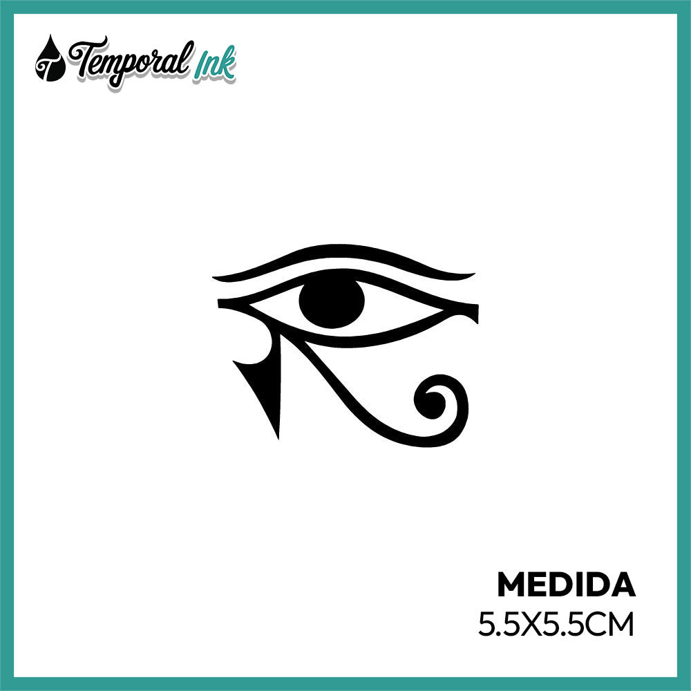 Tatuaje temporal Ojo de Horus minimalista