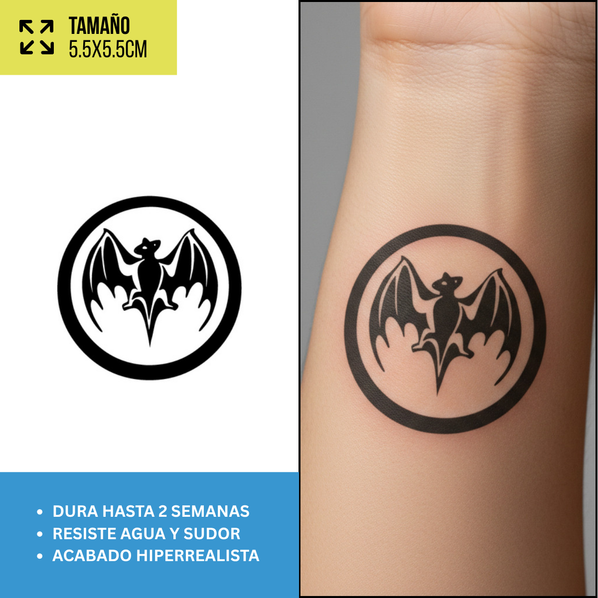 Tatuajes Temporales Colección Dark y Góticos