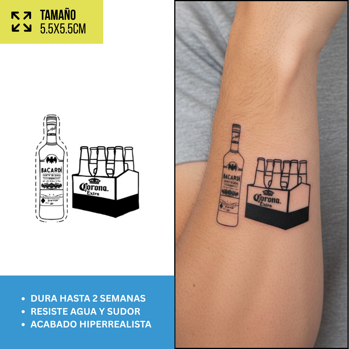 Tatuajes Temporales Colección Virales y Cultura Latina