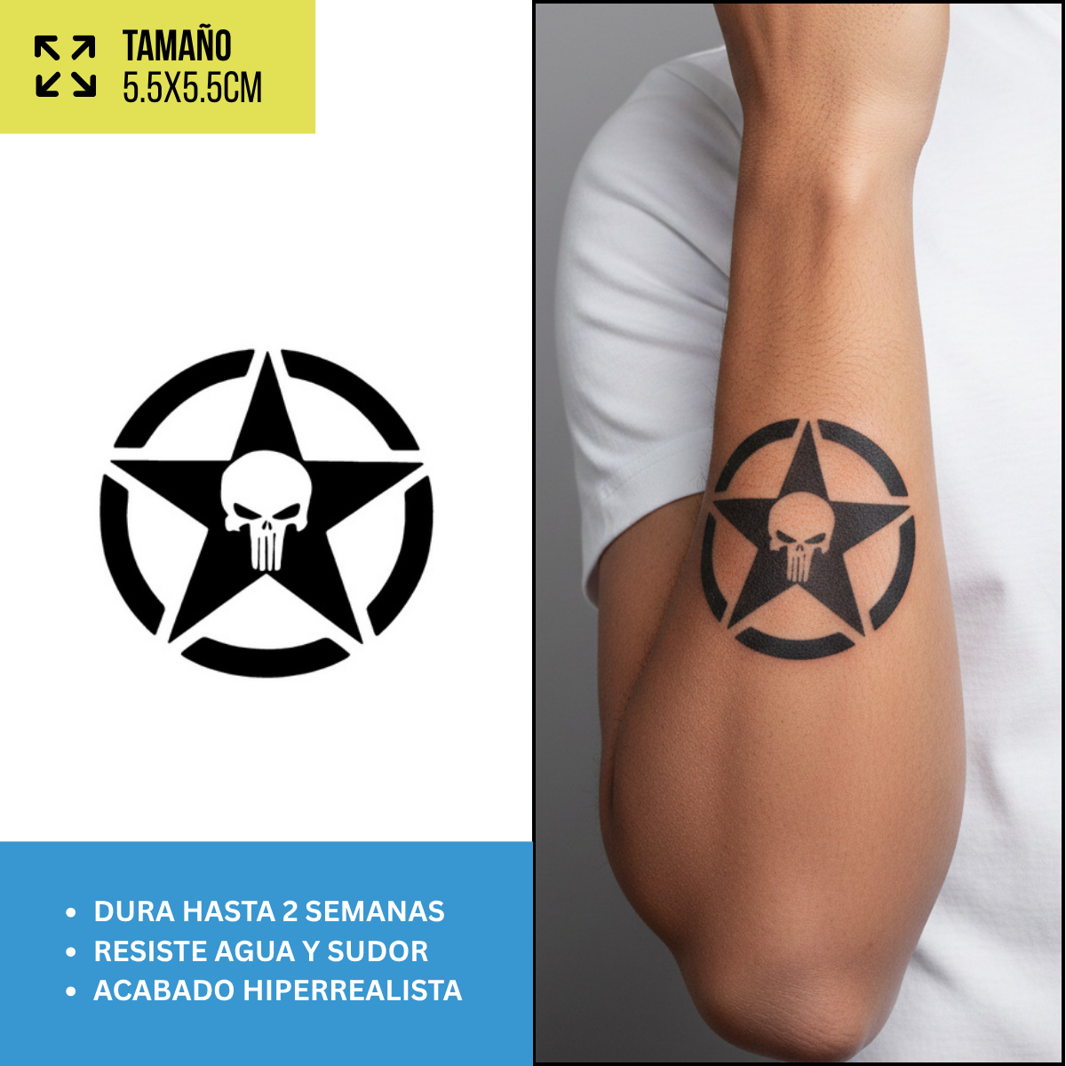 Tatuajes Temporales Colección Dark y Góticos