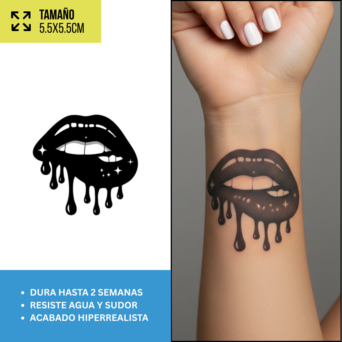 Tatuajes Temporales Colección Virales y Cultura Latina