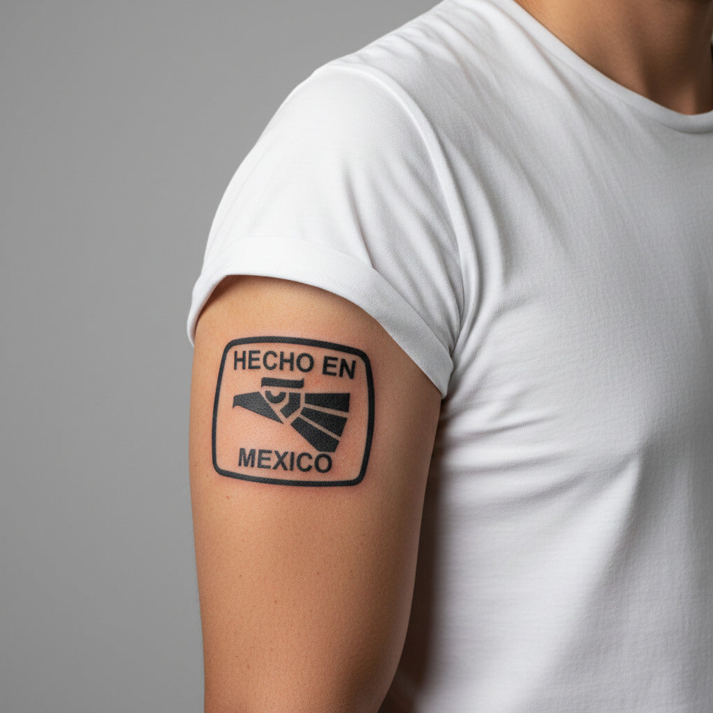 Tatuaje Temporal Hecho en México Águila