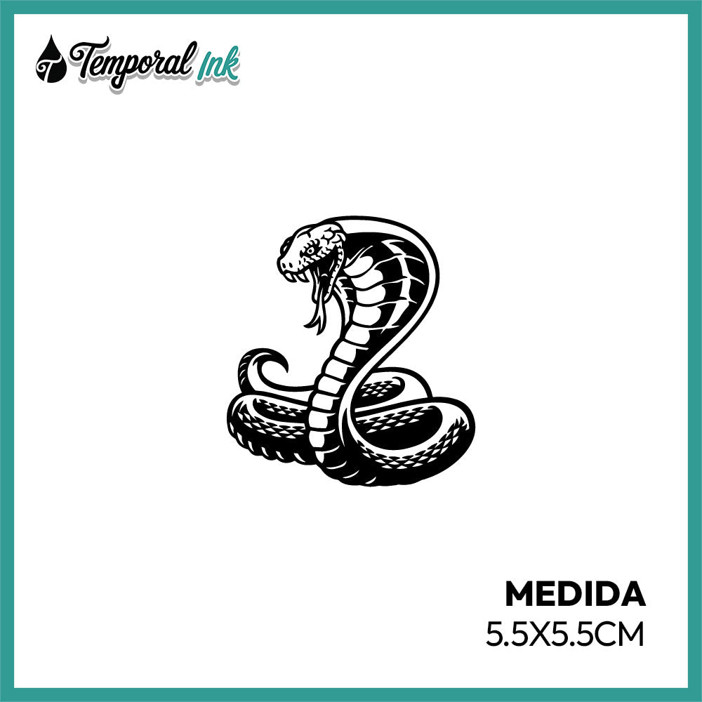 Tatuaje Temporal Cobra Real